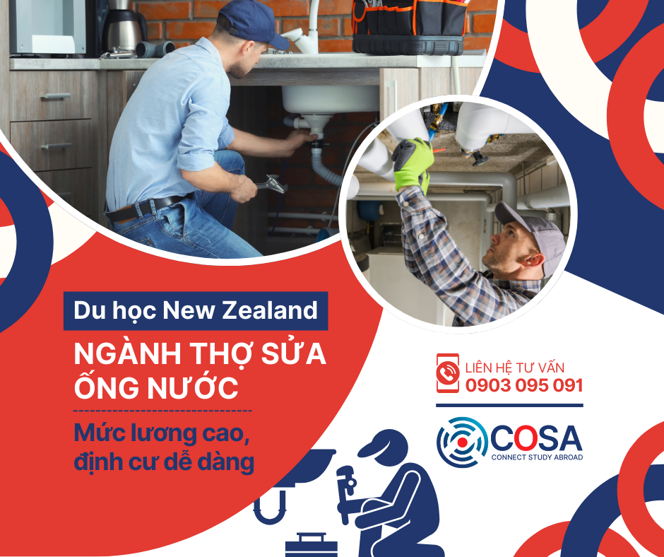 Du học New Zealand ngành Thợ sửa ống nước: Mức lương cao, định cư dễ dàng