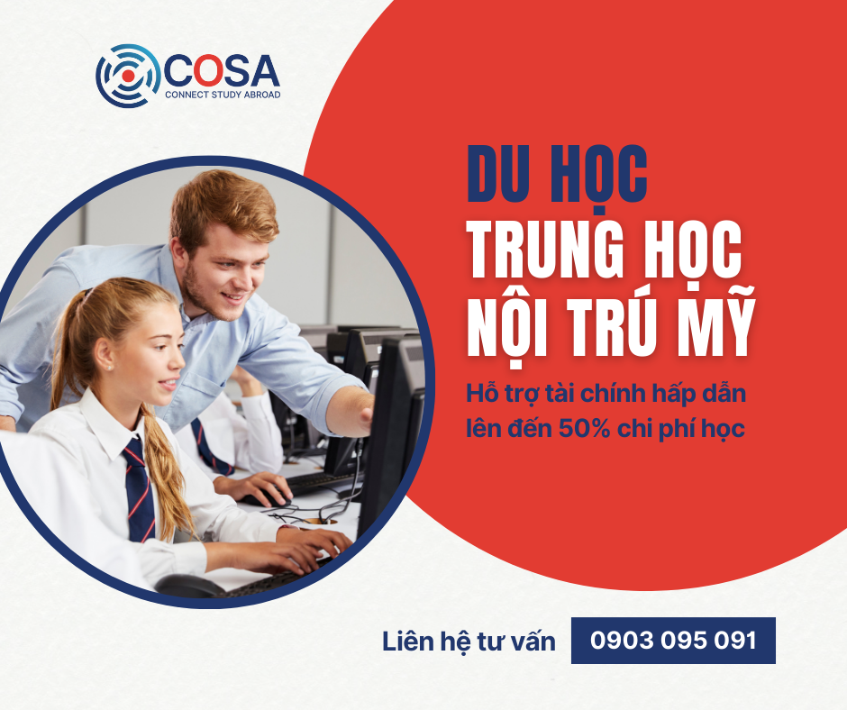 Du học nội trú trung học Mỹ: Học bổng lên đến 50%