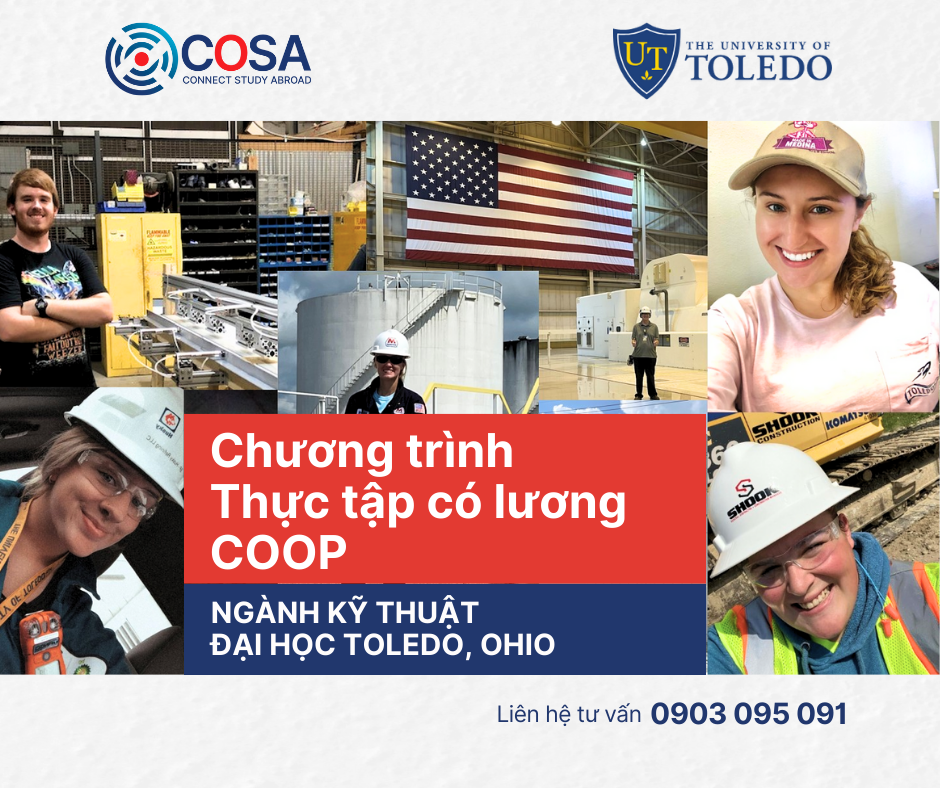 Chương trình Thực tập có lương với ngành Kỹ thuật (Engineering Co-op) của Đại học Toledo, Ohio