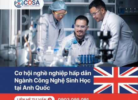 Cơ hội nghề nghiệp hấp dẫn ngành Công nghệ Sinh học tại Anh Quốc