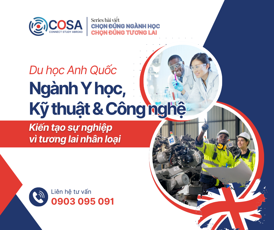 Du học Anh Quốc ngành Y học, Kỹ thuật và Công nghệ - Kiến tạo sự nghiệp vì tương lai nhân loại